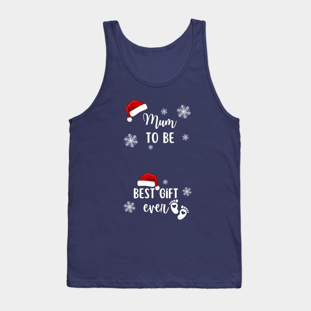 Christmas Pregnancy Announcement Tank Top by Rubi16